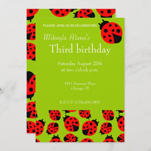 カワイトマダラ 招待状 (正面/裏面)