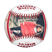 カワイトメリークリスマスおじいちゃん3フォトコラージュ 野球ボール (正面)