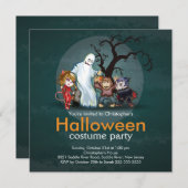 カワイトモンスターハロウィーン衣装パーティの招待状 招待状 (正面/裏面)