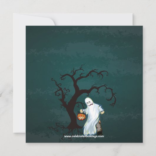 カワイトモンスターハロウィーン衣装パーティの招待状 招待状 (裏面)