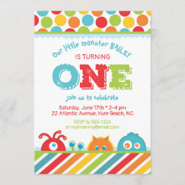 カワイトモンスター第1誕生日 招待状