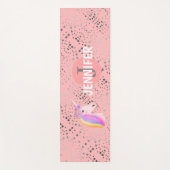 カワイトユニコーン赤面ピンクファンタジースパーソナライズされたター ヨガマット (正面)