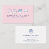 カワイトライトピンクカップケーキ名刺 名刺 (正面/裏面)