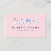 カワイトライトピンクカップケーキ名刺 名刺 (正面)