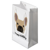 カワイトライトファウンフランスのブルドッグ誕生日 スモールペーパーバッグ (正面アングル)