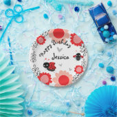 カワイトラディバグズファーストバースデーパーティープレート ペーパープレート (パーティー)