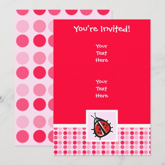 カワイトラディバグ 招待状 (正面/裏面)