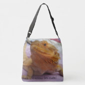 カワイトリザードアップクローズフォトプリント クロスボディバッグ (裏面)