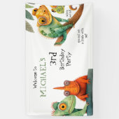 カワイトリザードボーイバースデーパーティーへようこそ 横断幕 (縦)