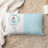 カワイトリトルハムスターのモノグラム名 ランバークッション (ブランケット)