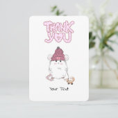 カワイトリトルハムスターカスタムピンク サンキューカード (スタンド正面)