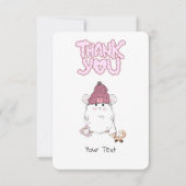カワイトリトルハムスターカスタムピンク サンキューカード (正面)