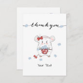 カワイトリトルハムスターカスタムフローラ サンキューカード (正面/裏面)