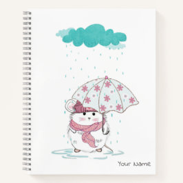 カワイトリトルハムスター名前をカスタムするホワイト ノートブック