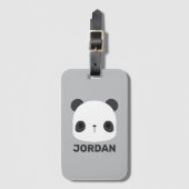 カワイトリトルパンダベアパーソナライズされた&ネーム ラゲッジタグ (正面縦)
