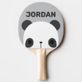 カワイトリトルパンダベアパーソナライズされた&ネーム 卓球ラケット (裏面)