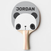 カワイトリトルパンダベアパーソナライズされた&ネーム 卓球ラケット (正面)