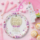 カワイトリトルパンプキンフローラ第1誕生日 ペーパープレート (パーティー)