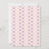 カワイトレトロピンクパープルジオメトリックアパーソナライズされたート ノートカード (裏面)