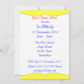 カワイトロボットボーイズバースデーパーティ招待状 招待状 (裏面)