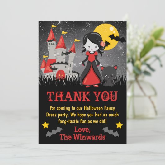 カワイトヴァンパイアガールアンドキャッスルハロウィーン サンキューカード (スタンド正面)