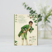 カワイトヴィンテージアイリッシュランドクローバーセントパトリックデー シーズンポストカード (スタンド正面)