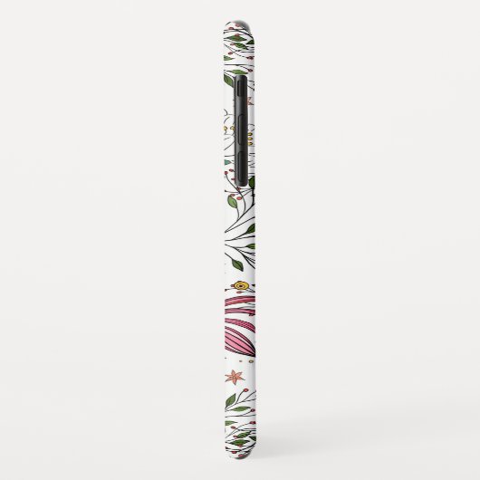 カワイトヴィンテージピンクフローラズタイルアート Case-Mate iPhoneケース (裏面/左)