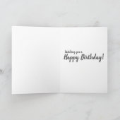 カワイトヴィンテージ子猫写真誕生日カード カード (内部)