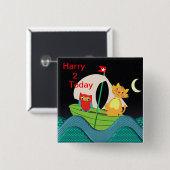 カワイト子供部屋パーソナライズされた韻年齢ボタン 缶バッジ (正面&裏面)