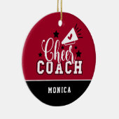 カワイト応援コパーソナライズされたーチ赤と黒 セラミックオーナメント (右)