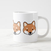 カワイト柴犬ドッグ顔 ジャンボコーヒーマグカップ (右)