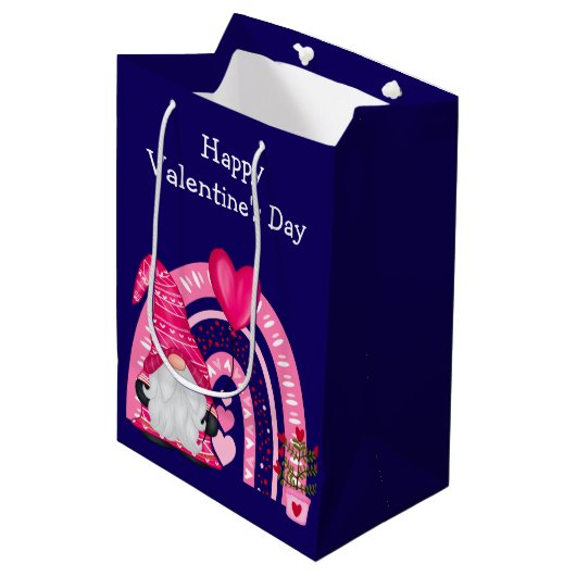 カワイト格言レインボーバレンタイン ミディアムペーパーバッグ (正面アングル)