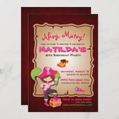 カワイト海賊誕生日招待状 招待状 (正面/裏面)