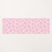 カワイト牛のアニマルプリント柄エスティックピンク ヨガマット (正面(横))