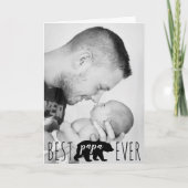 カワイト白黒パパ最高のベア史の写真 カード (正面)