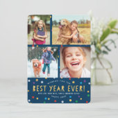 カワイト紙吹雪新年ホリデーフォトカード シーズンカード (スタンド正面)