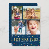 カワイト紙吹雪新年ホリデーフォトカード シーズンカード (正面/裏面)