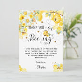 カワイト蜂蜜黄アイボリーフローラ誕生会 サンキューカード (スタンド正面)