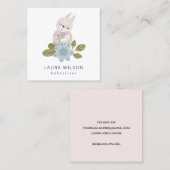 カワイト赤面ブルースカンジフローラベアハグベビーナニー スクエア名刺 (正面/裏面)