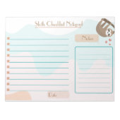 カワイト遠くにスロス・ザ・デイのチェックリスト ノートパッド (正面)