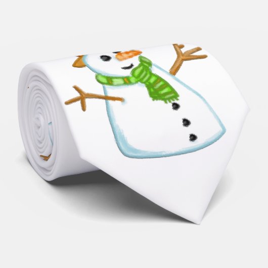 カワイト雪だるまクリスマスネクタイ ネクタイ (ロール)