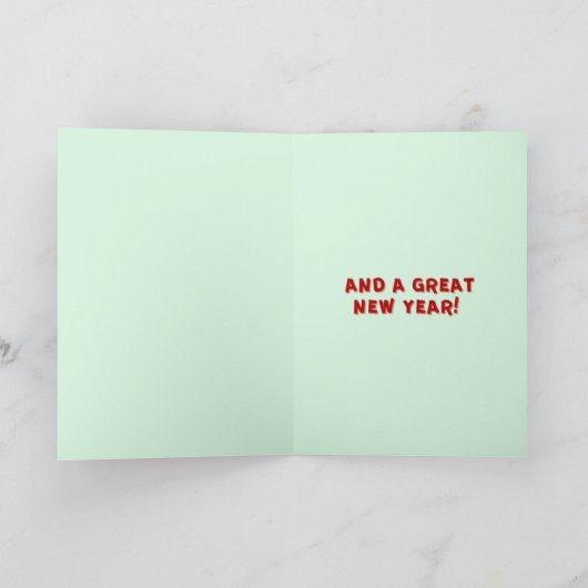 カワイト雪だるまメリークリスマス カード (内部)