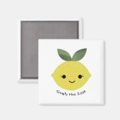 『カワイト・おもしろいシンプル・ザ・ゼスト・かわいい・レモン』 マグネット (正面/裏面)