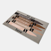 『カワイト・オール・ア・ヒア・マット・クレヨン』  ドアマット (アングル)