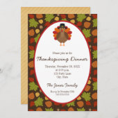 『カワイト・ターキー&葉』 招待状 (正面/裏面)