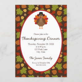 『カワイト・ターキー&葉』 招待状