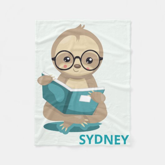 カワイト・ブックミ読ーム・スロスの本パーソナライズされた群 フリースブランケット (正面)