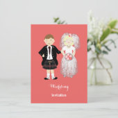 カワイト・ブライド・アンド・グルーム・スコッティ結婚ッシュテーマ 招待状 (スタンド正面)