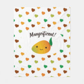 カワイト&マンおもしろいゴー フリースブランケット (正面)