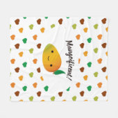 カワイト&マンおもしろいゴー フリースブランケット (正面(横))